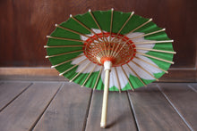 画像をギャラリービューアに読み込む, まめ和傘【切継ぎ 桜(緑×白)】 - 和傘CASA