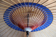 Load image into Gallery viewer, 蛇の目傘【中張 柿渋染(黒柿)×藍】 - 和傘CASA