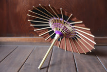 画像をギャラリービューアに読み込む, まめ和傘【切継ぎ 桜(茶×黒)】 - 和傘CASA