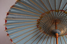 画像をギャラリービューアに読み込む, 日傘【二重張 白×水色(軒中置折染)】