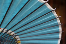 画像をギャラリービューアに読み込む, 日傘【ブルーグリーン(中置折染/黒骨)】