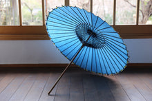画像をギャラリービューアに読み込む, 日傘【水色(軒折染/黒骨)】