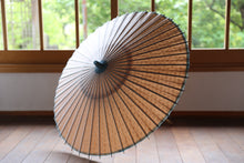 画像をギャラリービューアに読み込む, 日傘【二重張 透かし文様「麻の葉」×柿渋】(水色)