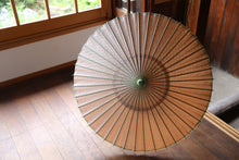 画像をギャラリービューアに読み込む, 日傘【二重張 透かし文様「麻の葉」×柿渋】(グリーン)
