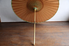 画像をギャラリービューアに読み込む, 日傘【二重張 透かし文様「麻の葉」×柿渋】(グリーン)