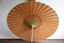 画像をギャラリービューアに読み込む, 日傘【二重張 透かし文様「麻の葉」×柿渋】(グリーン)