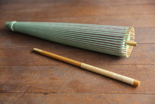 画像をギャラリービューアに読み込む, 日傘【二重張 透かし文様「麻の葉」×柿渋】(グリーン)