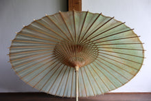 画像をギャラリービューアに読み込む, 日傘【二重張 かすみ染め グリーンイエロー×白】(女竹)