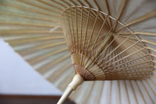 画像をギャラリービューアに読み込む, 日傘【二重張 かすみ染め 菜の花×白】(女竹)