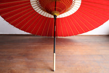画像をギャラリービューアに読み込む, 蛇の目傘【中張 赤×白】