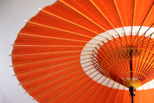 画像をギャラリービューアに読み込む, 蛇の目傘【中張 オレンジ×白】