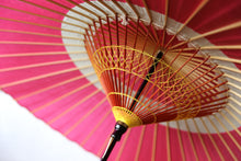 画像をギャラリービューアに読み込む, 蛇の目傘【中張 ピンク×白】