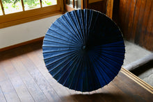画像をギャラリービューアに読み込む, 日傘【二重張 紺×ムラ染×白】