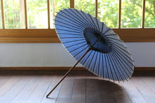 画像をギャラリービューアに読み込む, 日傘【二重張 紺×透かし文様「花菱」(黒骨)】