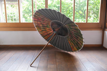 画像をギャラリービューアに読み込む, 日傘【二重張 紫×もみ紙×カーキ】