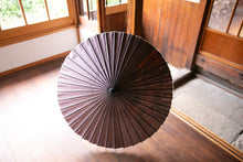 画像をギャラリービューアに読み込む, 日傘【二重張 紫×もみ紙×カーキ】