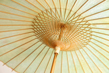画像をギャラリービューアに読み込む, 日傘【二重張 かすみ染め グリーンイエロー×透かし文様「麻の葉」】