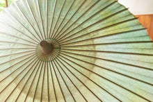 画像をギャラリービューアに読み込む, 日傘【二重張 かすみ染め グリーンイエロー×透かし文様「麻の葉」】