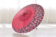 画像をギャラリービューアに読み込む, 日傘【月奴 ピンク×花柄】 - 和傘CASA