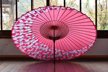 画像をギャラリービューアに読み込む, 蛇の目傘【月奴 ピンク×あじさい】 - 和傘CASA
