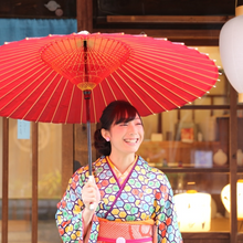 画像をギャラリービューアに読み込む, 蛇の目傘【えんじ色】 - 和傘CASA