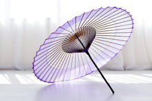 画像をギャラリービューアに読み込む, 蛇の目傘【軒奴 ガラスボタン×ラベンダー】