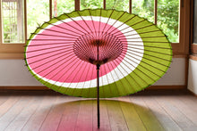 画像をギャラリービューアに読み込む, 蛇の目傘【三日月 重色目桃】 - 和傘CASA