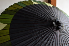 画像をギャラリービューアに読み込む, 蛇の目傘【軒奴 黒×切継(緑)】