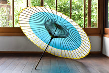 画像をギャラリービューアに読み込む, 蛇の目傘【軒奴 ターコイズ×ガラスボタン】