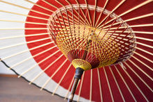 将图片加载到图库查看器,小蛇の目傘【月奴 赤×白】 - 和傘CASA