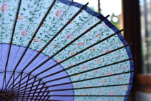 画像をギャラリービューアに読み込む, 小蛇の目傘【月奴 ラベンダー×花柄】 - 和傘CASA