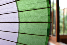 画像をギャラリービューアに読み込む, 蛇の目傘【軒奴 藤色×緑】