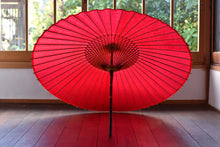 画像をギャラリービューアに読み込む, 蛇の目傘【無地 深紅】