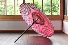 画像をギャラリービューアに読み込む, 日傘【月奴 ピンク×紫陽花】 - 和傘CASA