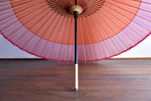 画像をギャラリービューアに読み込む, 蛇の目傘【軒奴 橙×よろけ縞】