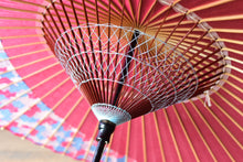 画像をギャラリービューアに読み込む, 蛇の目傘【月奴 ピンク×あじさい】(水色)