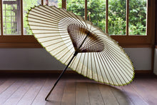 画像をギャラリービューアに読み込む, 蛇の目傘【月奴 若葉色×梅】
