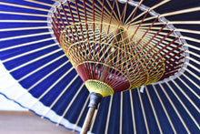 画像をギャラリービューアに読み込む, 蛇の目傘【月奴 紺×白】