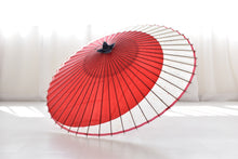 画像をギャラリービューアに読み込む, 蛇の目傘【月奴 赤×七夕】(竹柄) - 和傘CASA