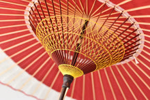 画像をギャラリービューアに読み込む, 蛇の目傘【月奴 赤×七夕】(竹柄) - 和傘CASA