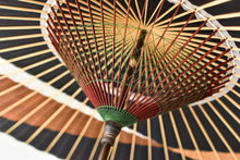 画像をギャラリービューアに読み込む, 蛇の目傘【交叉 黒×柿渋(白)】