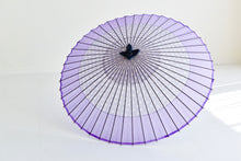 画像をギャラリービューアに読み込む, 蛇の目傘【軒奴 ガラスボタン×ラベンダー】