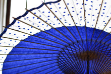 将图片加载到图库查看器,蛇の目傘【月奴 紺×水玉】 - 和傘CASA