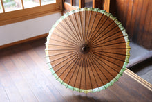 画像をギャラリービューアに読み込む, 日傘【網代軒奴 柿渋(黒柿)×かすみ染(グリーンイエロー)】