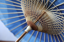 画像をギャラリービューアに読み込む, 網代日傘【石徹白藍染2021 螺旋】