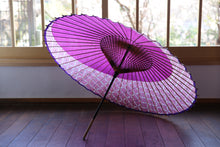 将图片加载到图库查看器,蛇の目傘【月奴 赤紫×ねじり】 - 和傘CASA