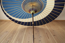 画像をギャラリービューアに読み込む, 小蛇の目傘【三日月　青×紺】 - 和傘CASA
