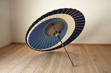 画像をギャラリービューアに読み込む, 小蛇の目傘【三日月　青×紺】 - 和傘CASA
