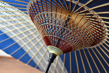 画像をギャラリービューアに読み込む, 蛇の目傘【縞帯　青×格子模様】
