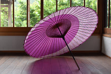 画像をギャラリービューアに読み込む, 蛇の目傘【月奴　赤紫×菱菊】
